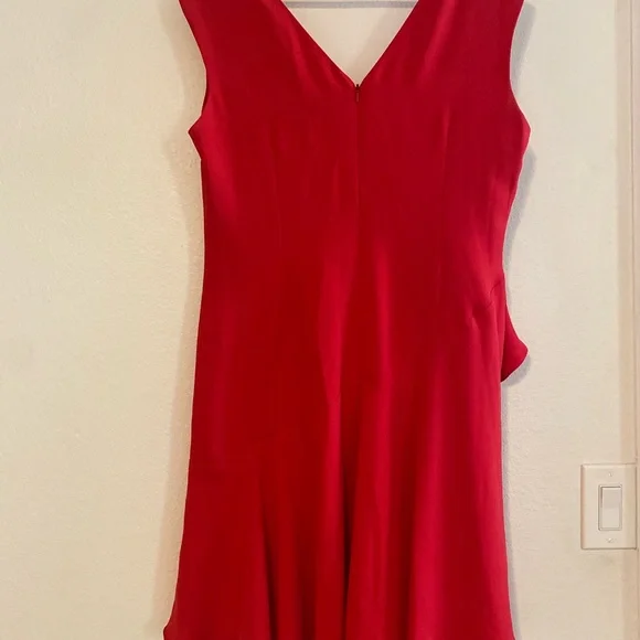 Reiss Red Ruffle Short Mini Odessa Dress, size 10 - Picture 8 of 9